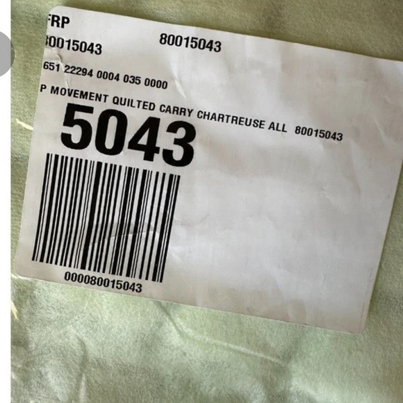 Free People Movement Quilted Carryall Pale Neon - Last One in Stock - Picture 10 of 11